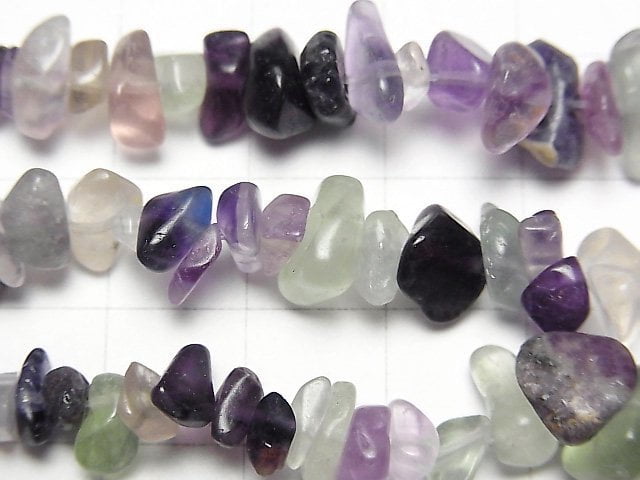 Multicolor Fluorite AAA- Chips (Small Nugget) 1strand beads (aprx.31inch/78cm)