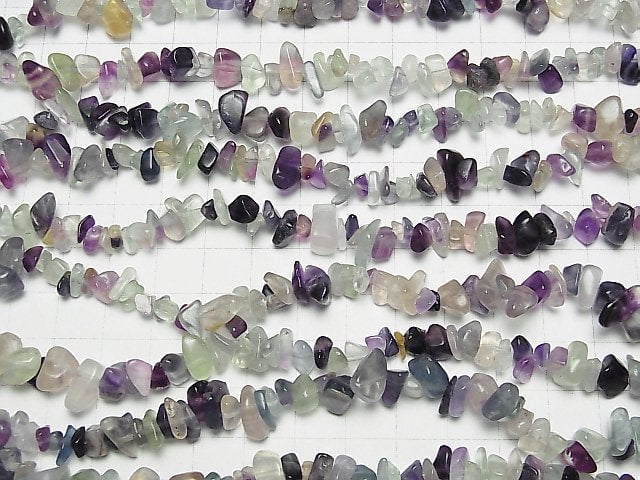 Multicolor Fluorite AAA- Chips (Small Nugget) 1strand beads (aprx.31inch/78cm)