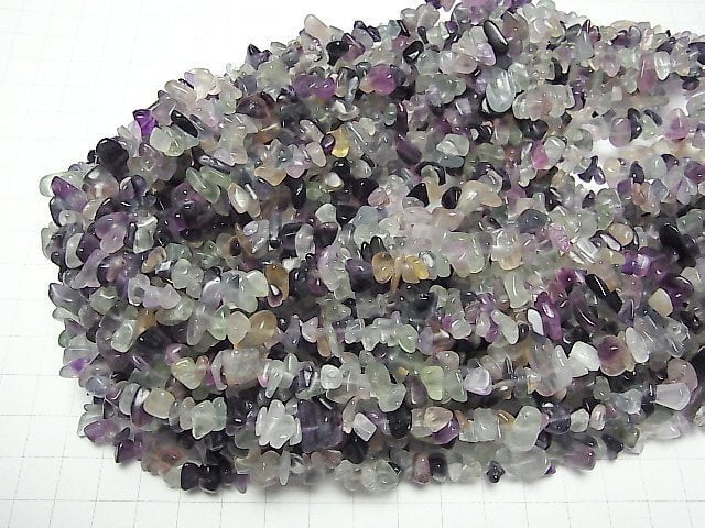 Multicolor Fluorite AAA- Chips (Small Nugget) 1strand beads (aprx.31inch/78cm)