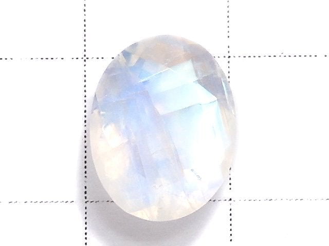 [Video][One of a kind] High Quality Rainbow Moonstone AAA Loose stone Faceted 1pc NO.34