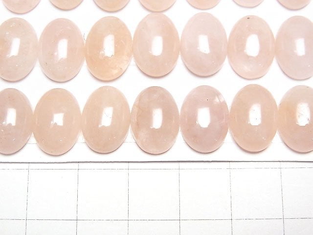 [Video]Morganite AAA- Oval Cabochon 14x10mm 3pcs