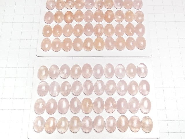 [Video]Morganite AA++ Oval Cabochon 14x10mm 5pcs