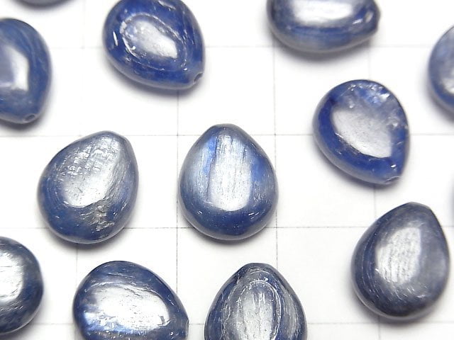 [Video] Kyanite AA++ Half Drilled Hole Pear shape (Smooth) 12x10mm 4pcs