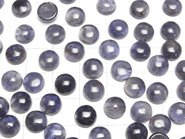 [Video]Iolite AAA- Round Cabochon 8x8mm 3pcs