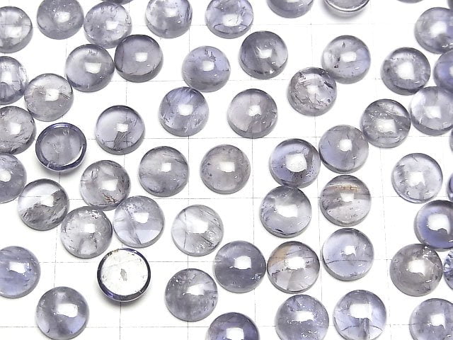 [Video] Iolite AAA- Round Cabochon 8x8mm [Light color] 3pcs