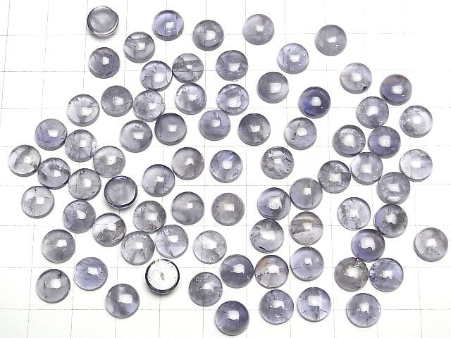 [Video] Iolite AAA- Round Cabochon 8x8mm [Light color] 3pcs