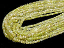 [Video]High Quality Chrysoberyl Cat's EyeAA++ Faceted Button Rondelle half or 1strand beads (aprx.15inch/38cm)
