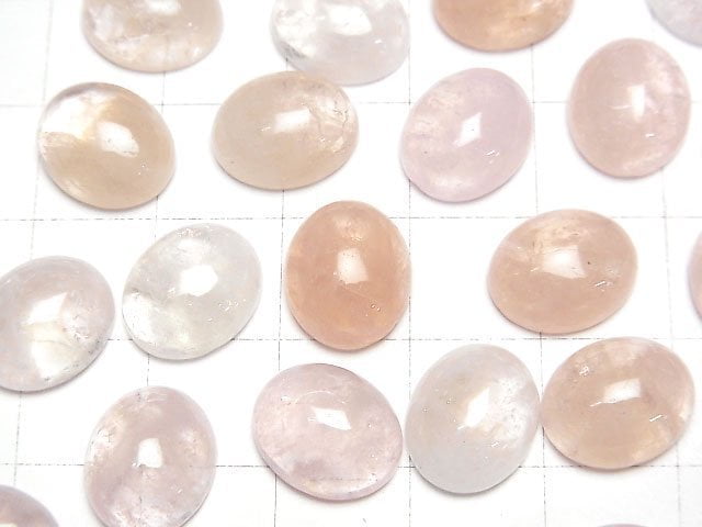 [Video]Morganite AAA- Oval Cabochon 12x10mm 3pcs