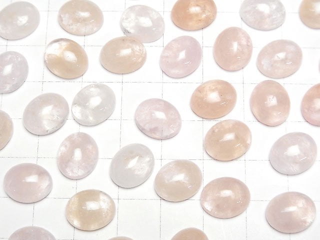 [Video]Morganite AAA- Oval Cabochon 12x10mm 3pcs