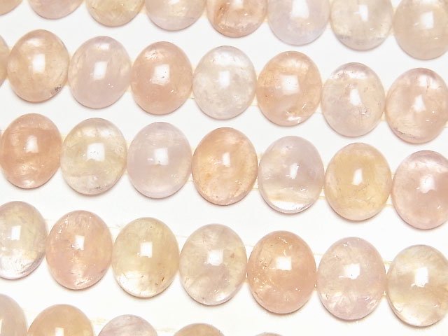 [Video]Morganite AA++ Oval Cabochon 12x10mm 5pcs