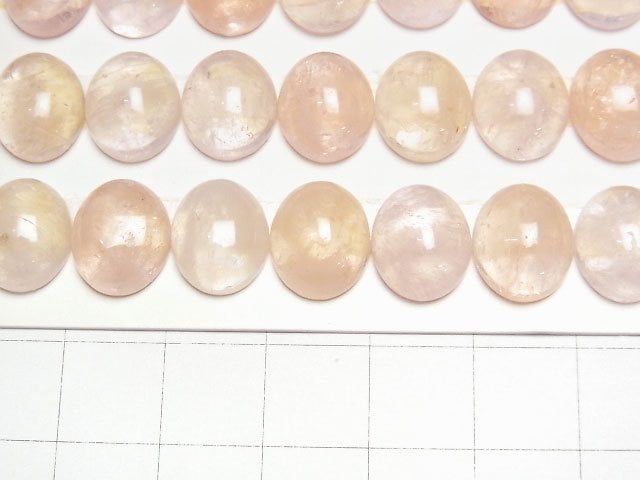 [Video]Morganite AA++ Oval Cabochon 12x10mm 5pcs