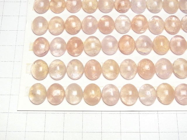 [Video]Morganite AA++ Oval Cabochon 12x10mm 5pcs