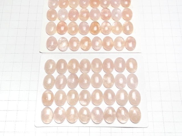 [Video]Morganite AA++ Oval Cabochon 16x12mm 2pcs