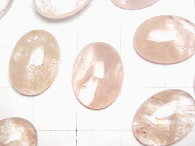 [Video]Morganite AA+ Oval Cabochon 16x12mm 2pcs