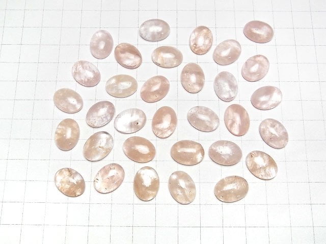 [Video]Morganite AA+ Oval Cabochon 16x12mm 2pcs