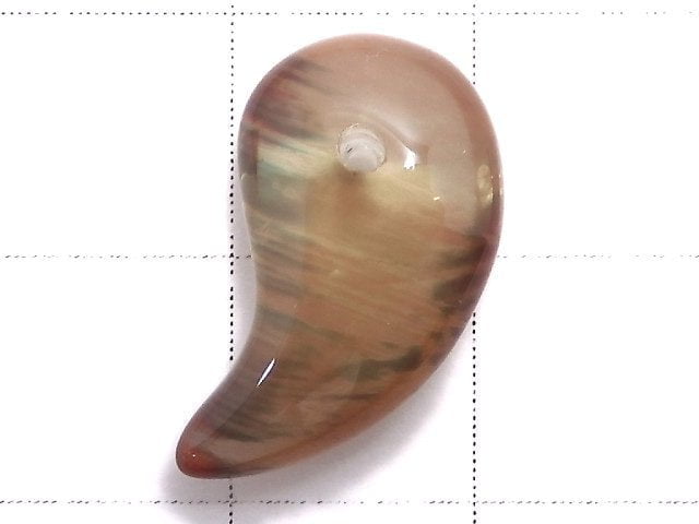 [Video][One of a kind] High Quality Tibetan Andesine AAA Comma Shaped Bead 1pc NO.3