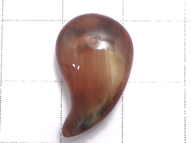 [Video][One of a kind] High Quality Tibetan Andesine AAA Comma Shaped Bead 1pc NO.14