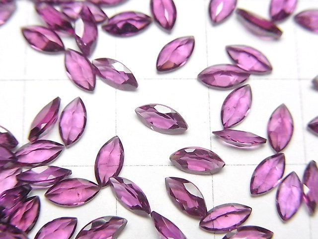 [Video]High Quality Rhodolite Garnet AAA Loose stone Marquise Faceted 6x3mm 5pcs