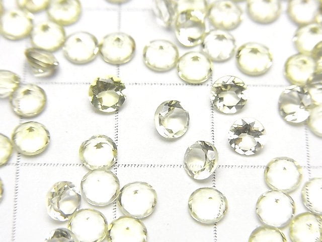 [Video]High Quality Lemon Quartz AAA Loose stone Round Faceted 4x4mm 10pcs