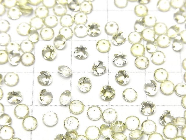 [Video]High Quality Lemon Quartz AAA Loose stone Round Faceted 4x4mm 10pcs