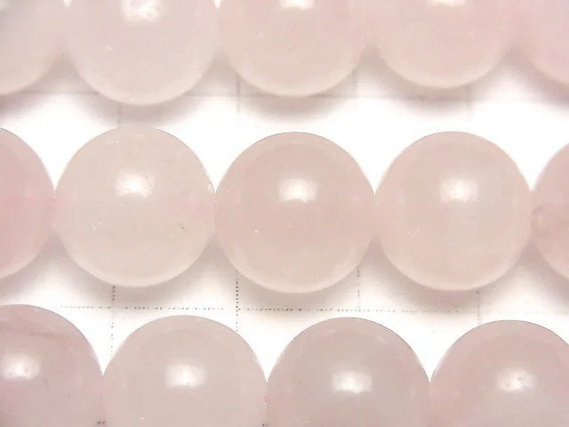 [Video]Rose Quartz AA++ Round 12mm half or 1strand beads (aprx.15inch/36cm)