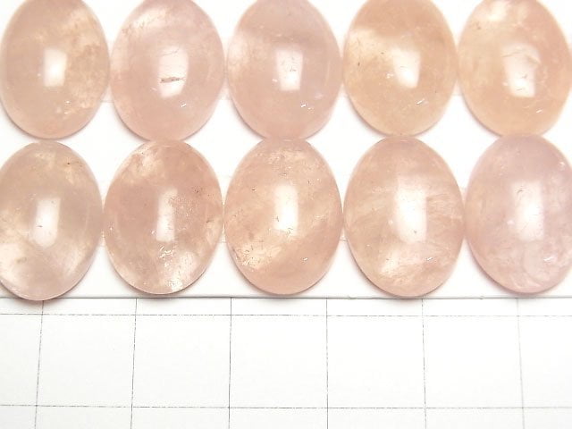 [Video]Morganite AA++ Oval Cabochon 18x13mm 2pcs