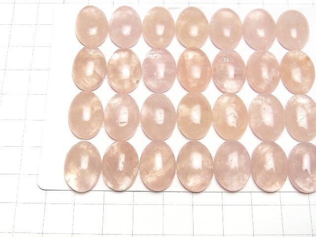 [Video]Morganite AA++ Oval Cabochon 18x13mm 2pcs