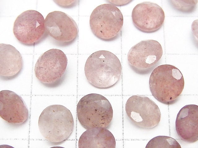 [Video]High Quality Pink Epidote AA++ Loose stone Round Faceted 7x7mm 5pcs