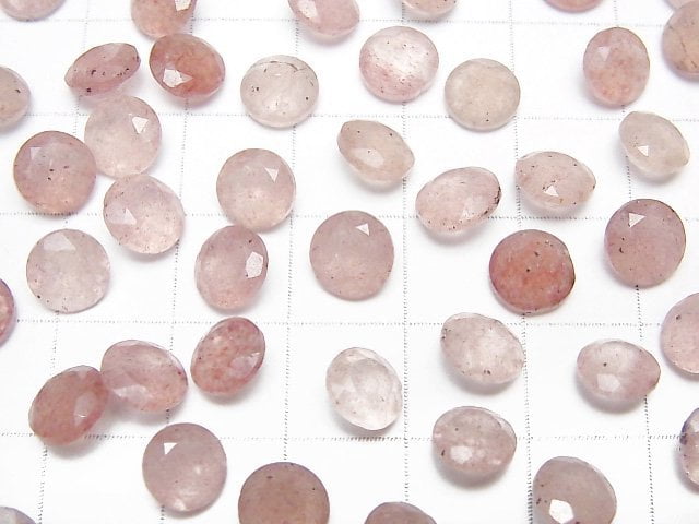 [Video]High Quality Pink Epidote AA++ Loose stone Round Faceted 8x8mm 5pcs