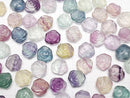 [Video] Multicolor Fluorite AAA- Rose motif 12mm [Drilled Hole] 5pcs