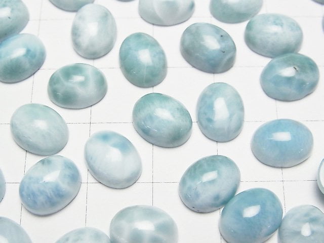 [Video]Larimar Pectolite AA Oval Cabochon 10x8mm 5pcs