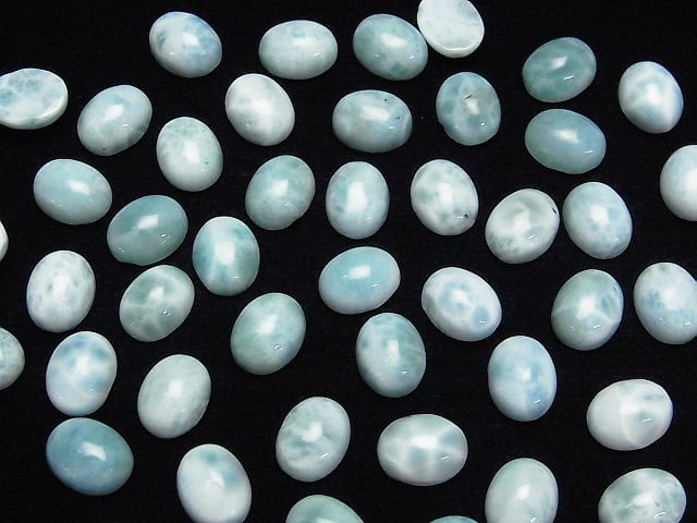 [Video]Larimar Pectolite AA Oval Cabochon 10x8mm 5pcs