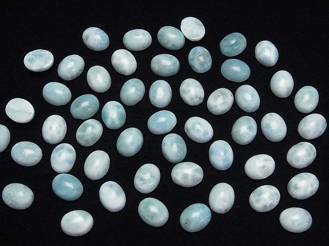 [Video]Larimar Pectolite AA Oval Cabochon 10x8mm 5pcs