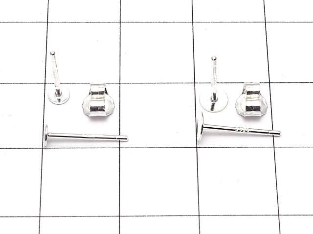 [Video] Silver925 Earstuds & Earnuts Round Disc [3mm][4mm][5mm][6mm][8mm] No coating 2 pairs