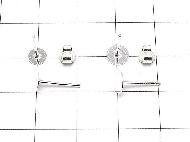 [Video] Silver925 Earstuds & Earnuts Round Disc [3mm][4mm][5mm][6mm][8mm] No coating 2 pairs