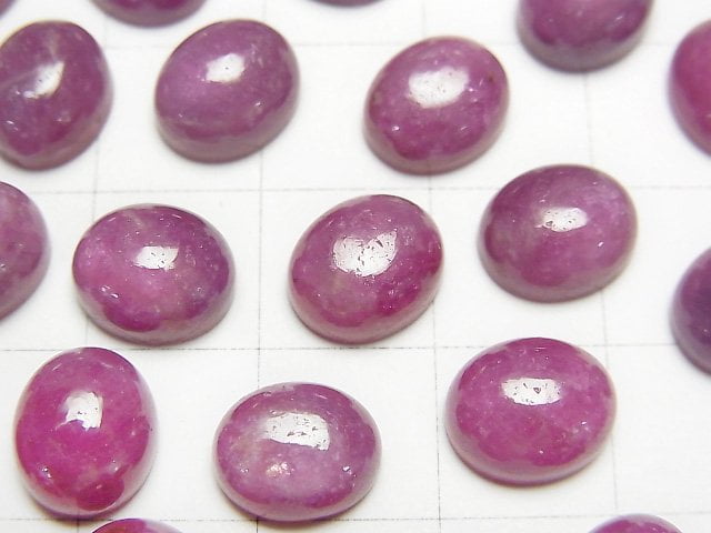 [Video] Unheated Ruby AA++ Oval Cabochon 10x8mm 1pc