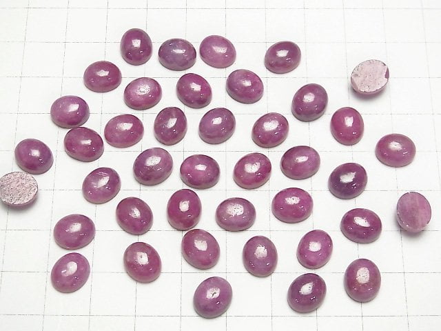 [Video] Unheated Ruby AA++ Oval Cabochon 10x8mm 1pc