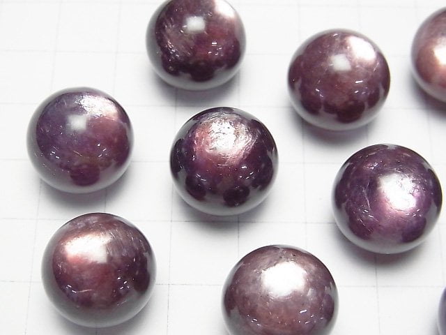 [Video] Royal Lepidolite Cat's Eye Sphere, Round 16mm 1pc