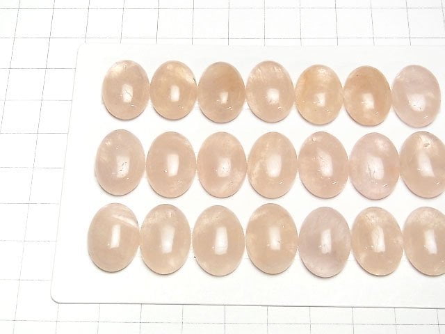 [Video]Morganite AA+ Oval Cabochon 18x13mm 2pcs