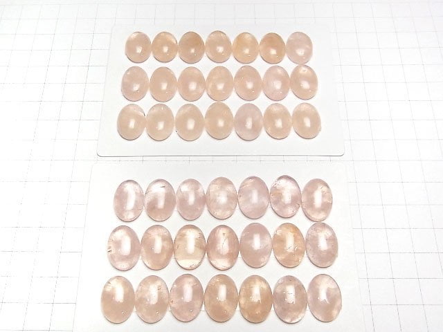 [Video]Morganite AA+ Oval Cabochon 18x13mm 2pcs