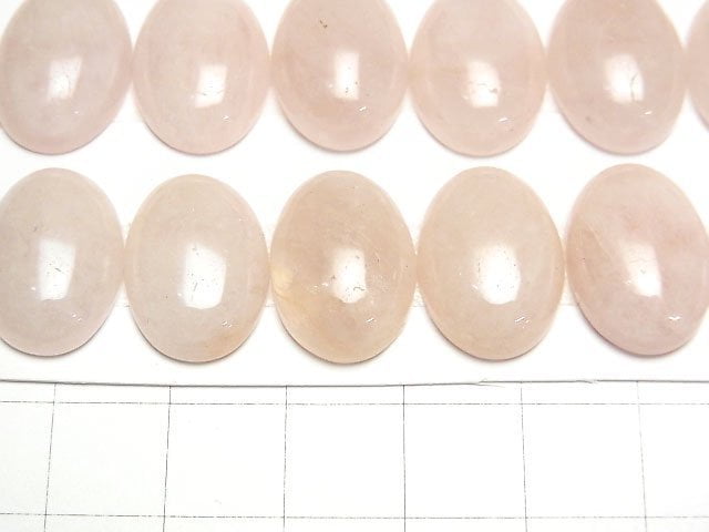 [Video]Morganite AA Oval Cabochon 18x13mm 2pcs