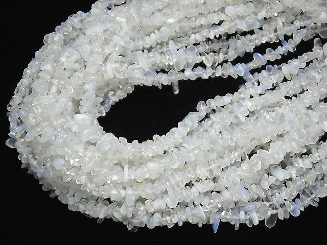 [Video]Synthetic Opal Chips (Small Nugget) White 1strand beads (aprx.31inch/78cm)