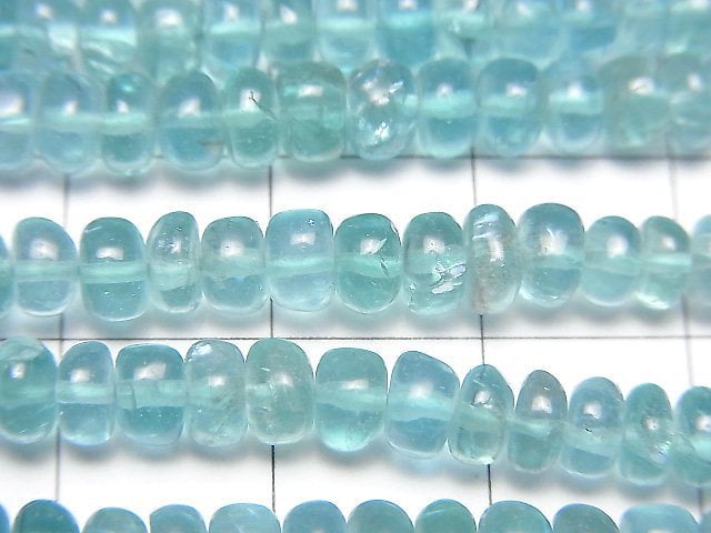 [Video]High Quality Apatite AAA- Rondelle half or 1strand beads (aprx.18inch/44cm)