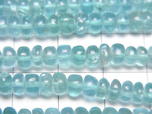 [Video]High Quality Apatite AAA- Roundel half or 1strand beads (aprx.18inch/44cm)