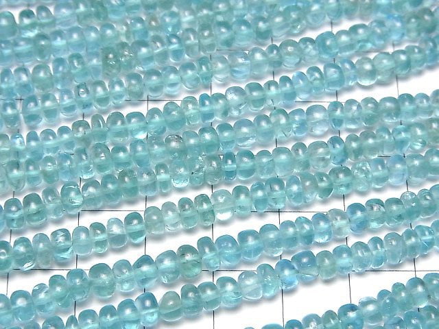 [Video]High Quality Apatite AAA- Roundel half or 1strand beads (aprx.18inch/44cm)