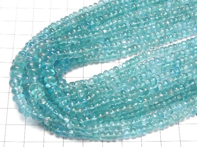 [Video]High Quality Apatite AAA- Roundel half or 1strand beads (aprx.18inch/44cm)