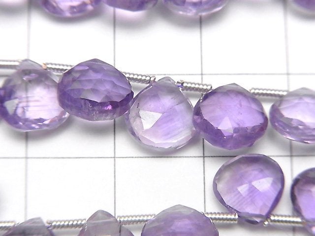 [Video]High Quality Amethyst AAA- Chestnut Faceted Briolette half or 1strand (22pcs)