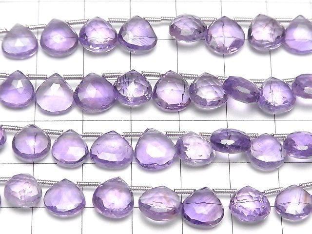 [Video]High Quality Amethyst AAA- Chestnut Faceted Briolette half or 1strand (22pcs)