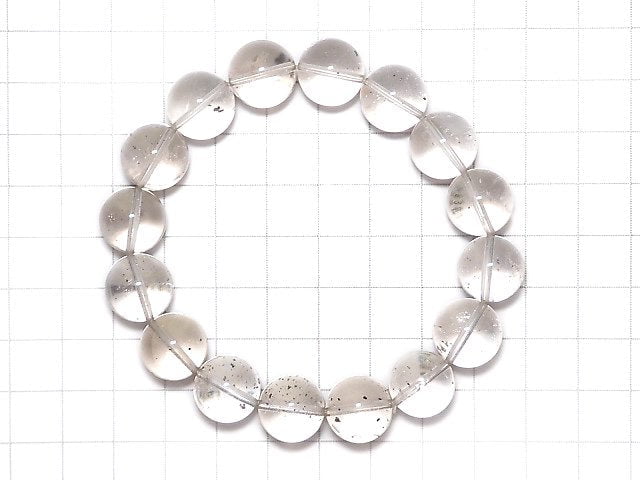 [Video][One of a kind] Pyrite in Quartz Round 13mm Bracelet NO.13