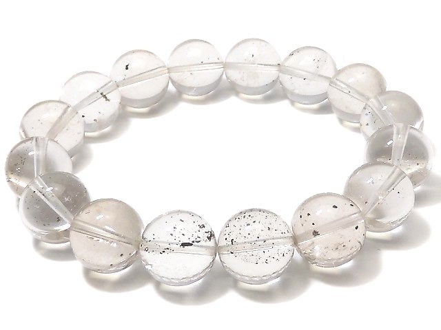 [Video][One of a kind] Pyrite in Quartz Round 13mm Bracelet NO.13